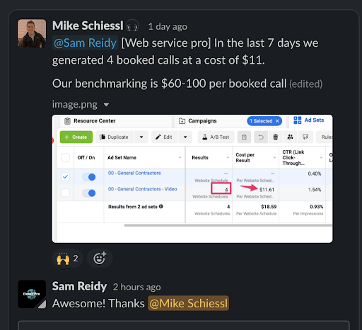 Web Service Pro results